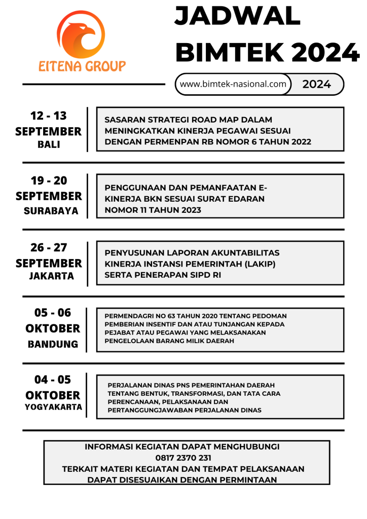 Jadwal Bimtek September 2024